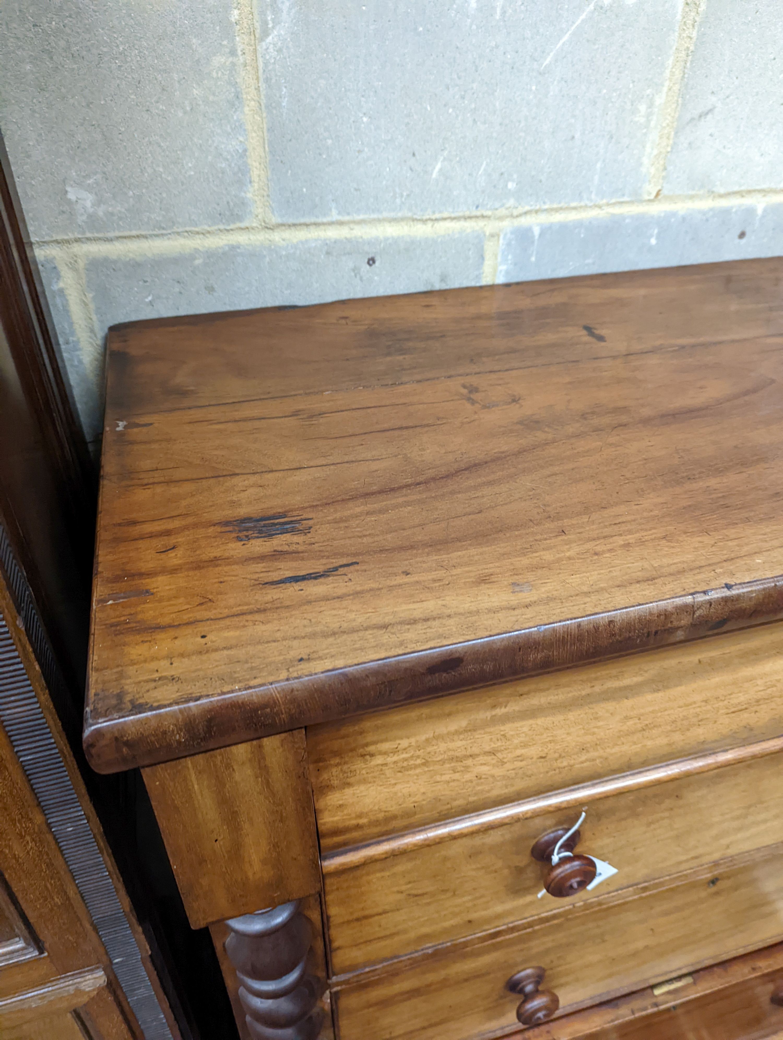 A Victorian mahogany Scottish chest, width 110cm, depth 55cm, height 128cm